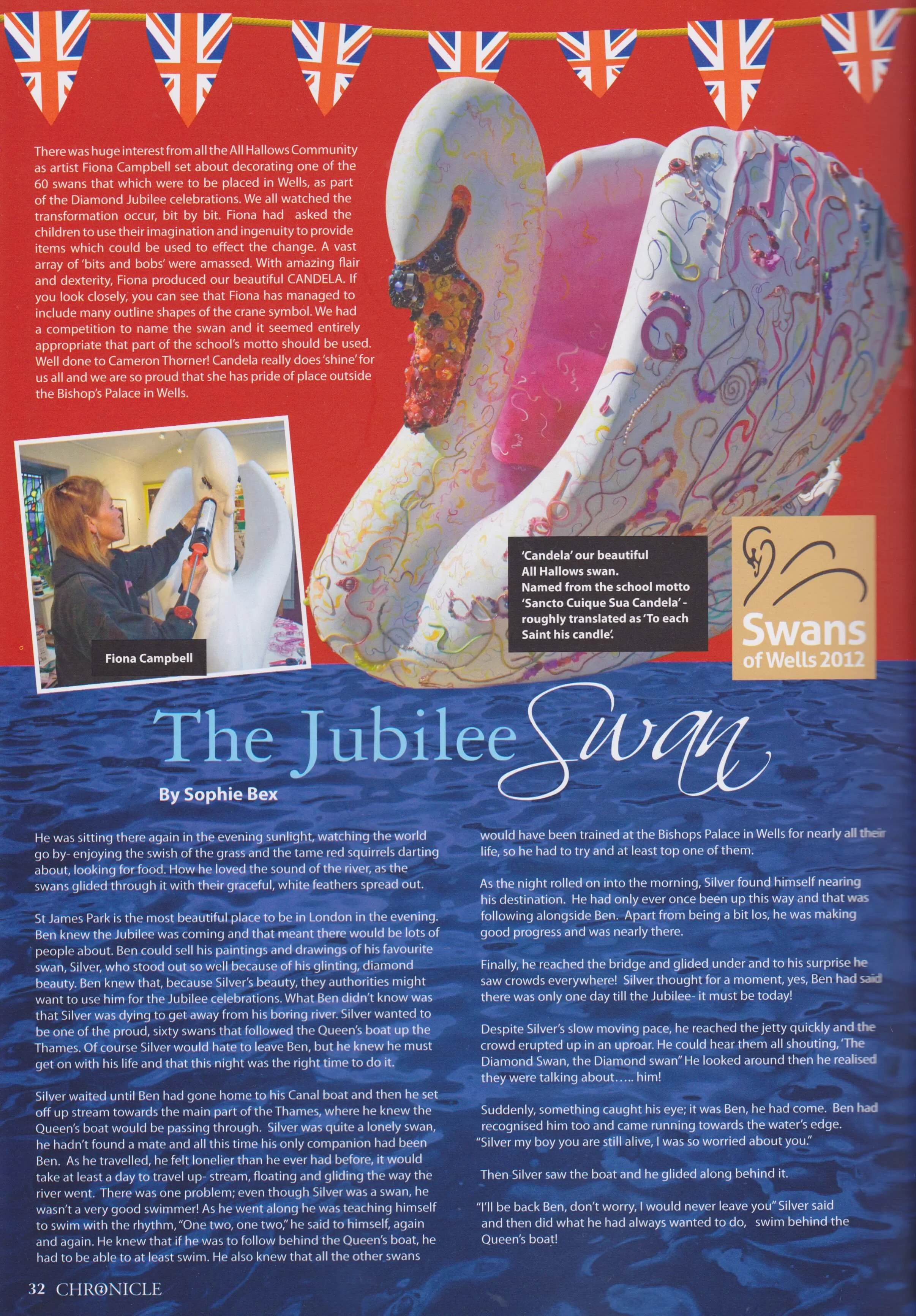 All Hallows Prep School Chronicle 2012 article - Candela Swan