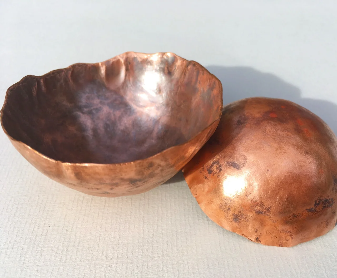 Hand beaten and annealed copper bowls.jpg
