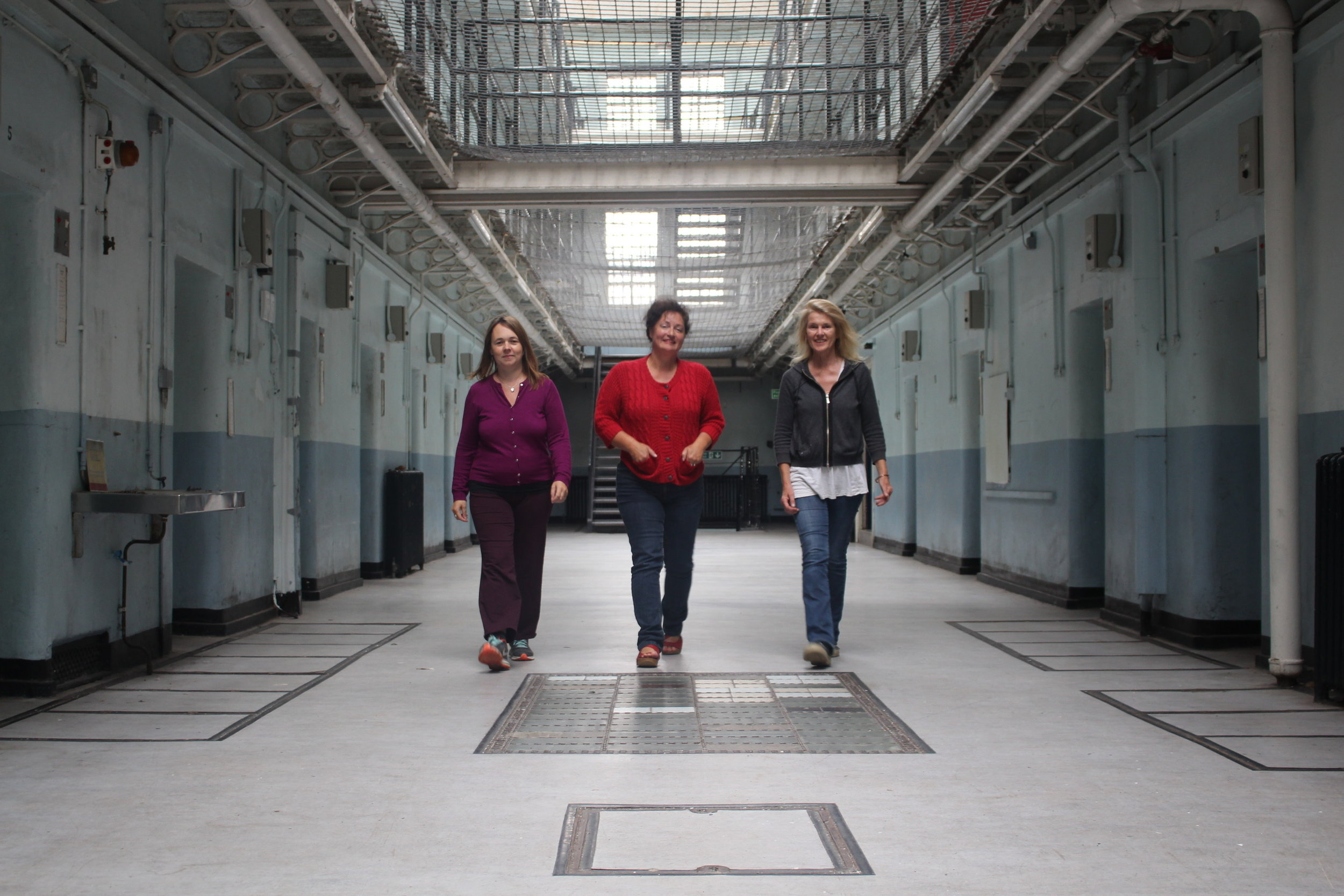 Left to right, Luminara King, Sue AytonMoon, Fiona Campbell, togetehr for a Shepton Radio chat.jpg