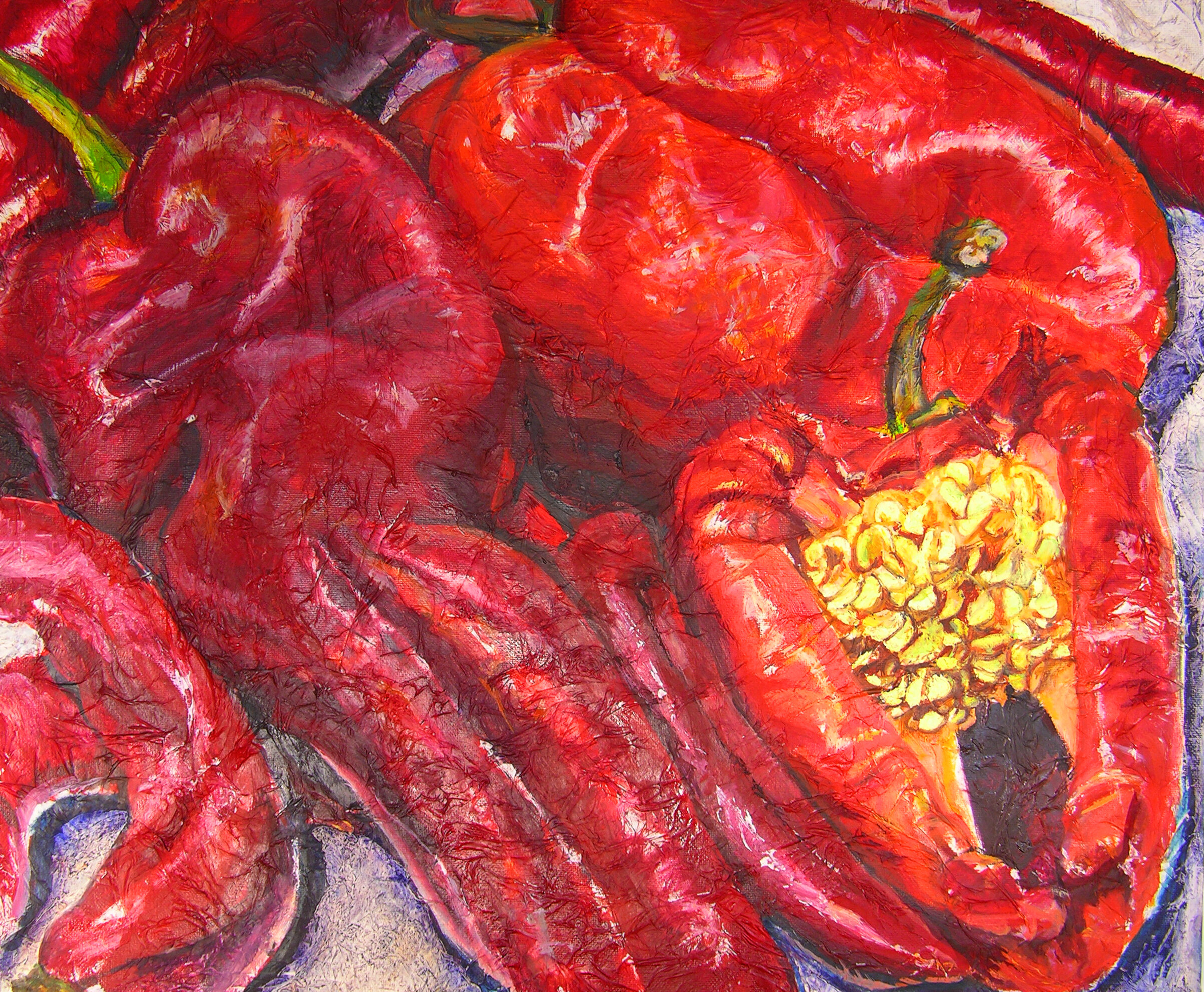 Red Chillies and Peppers, giclee print