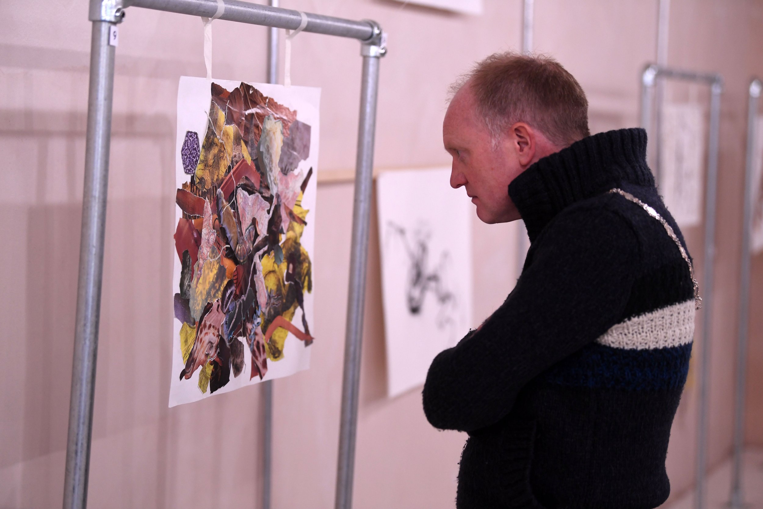 Councillor Matt Harrison at Opening Event, Fiona Campbell  Solo Exhibition. Photo by Russell Sach..jpg