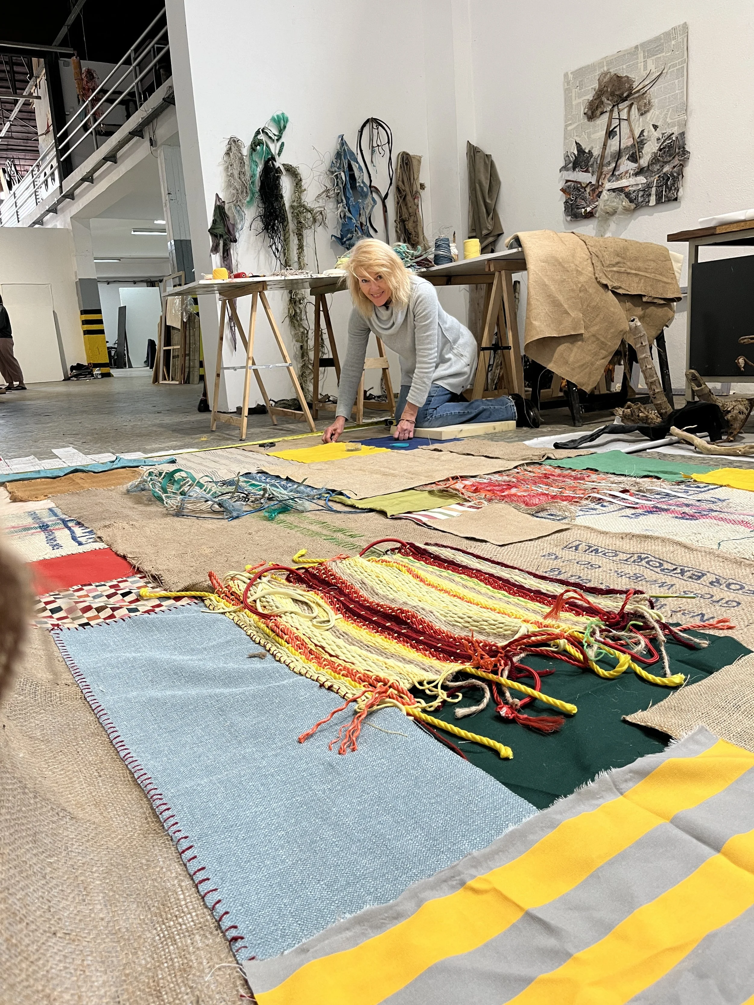  In the Studio at PADA.  Work in progress.  Photo by Esther Heyden 