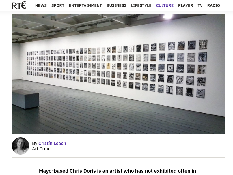 A link here to the review by Cristin Leach of “The Space Bewteen”, Limerick City Gallery, July 2017.