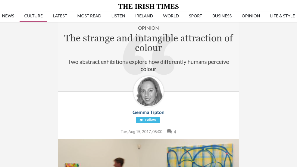 A link here to the review by Gemma Tipton of “The Space Between”, Limerick City Gallery, August 2017.