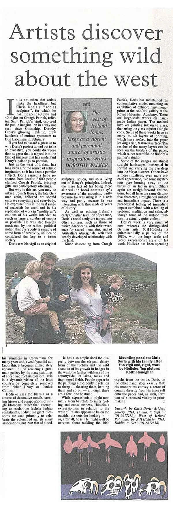Article by Dorothy Walker on “UNEARTH”
