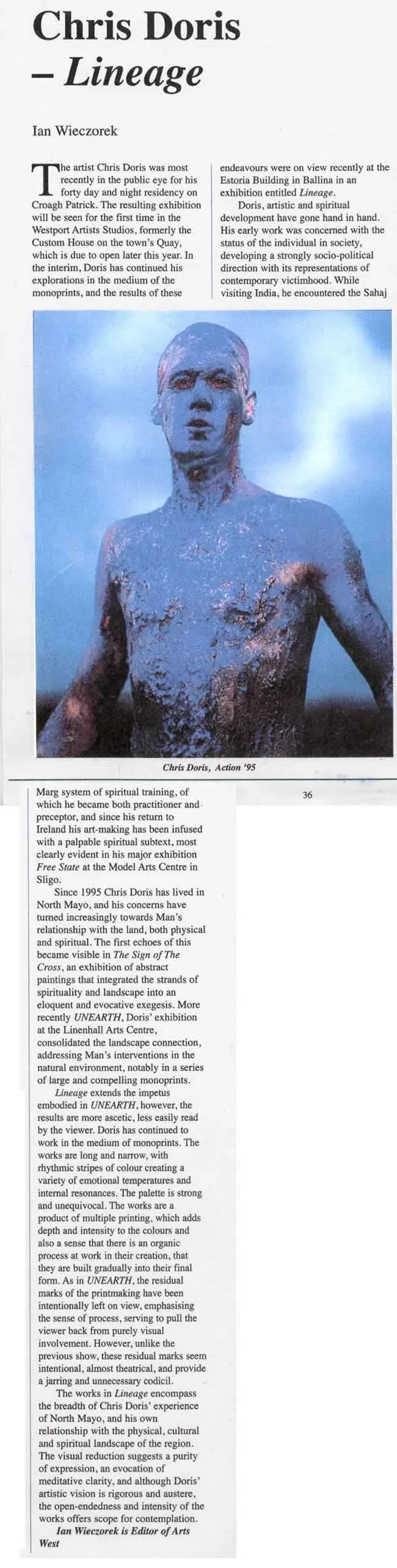 Article by Ian Wiezorek on “LINEAGE”