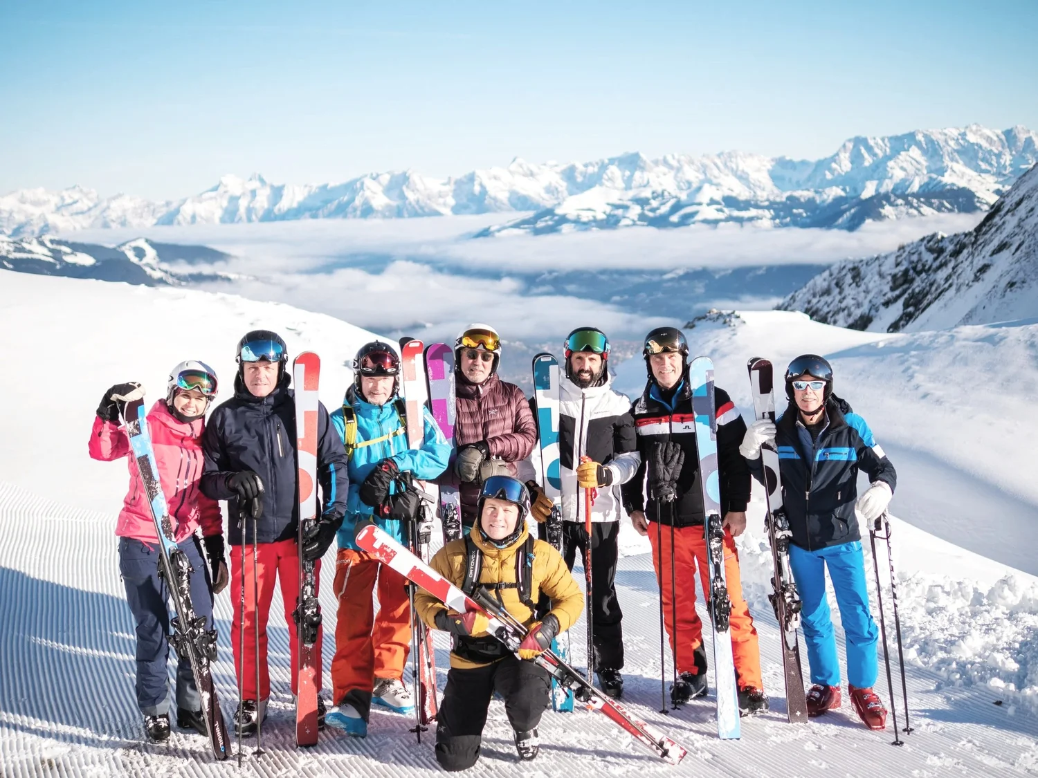 Winterliche Berglandschaft bei einer Skisafari