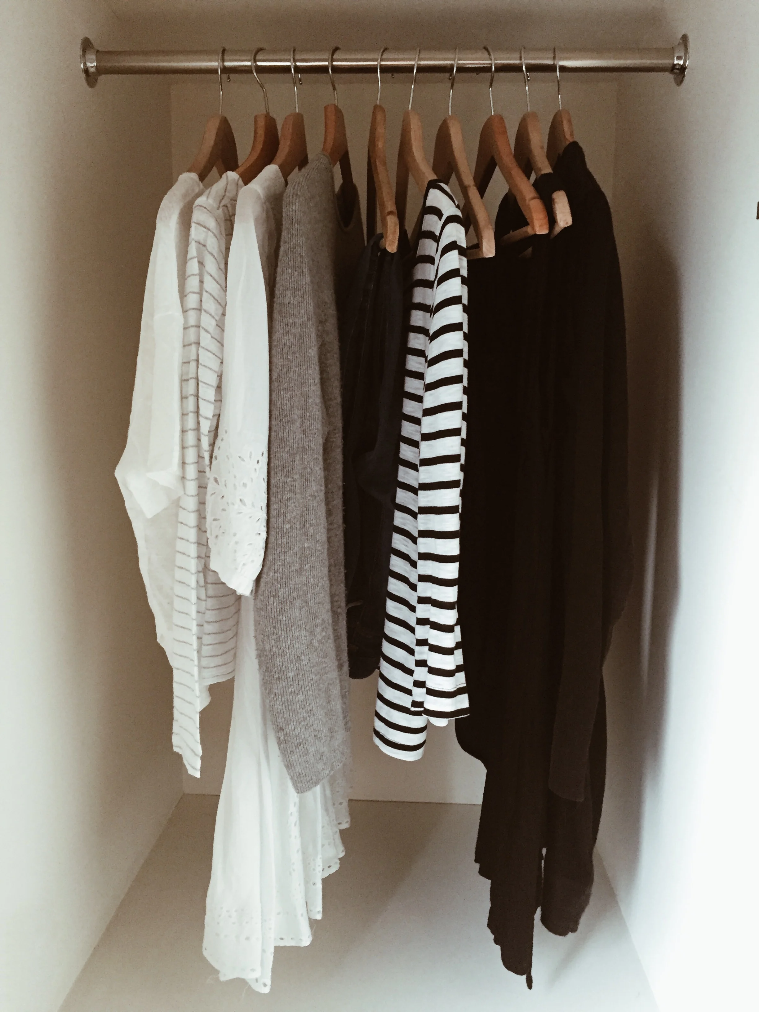 The start of my capsule wardrobe back in Spring 2018