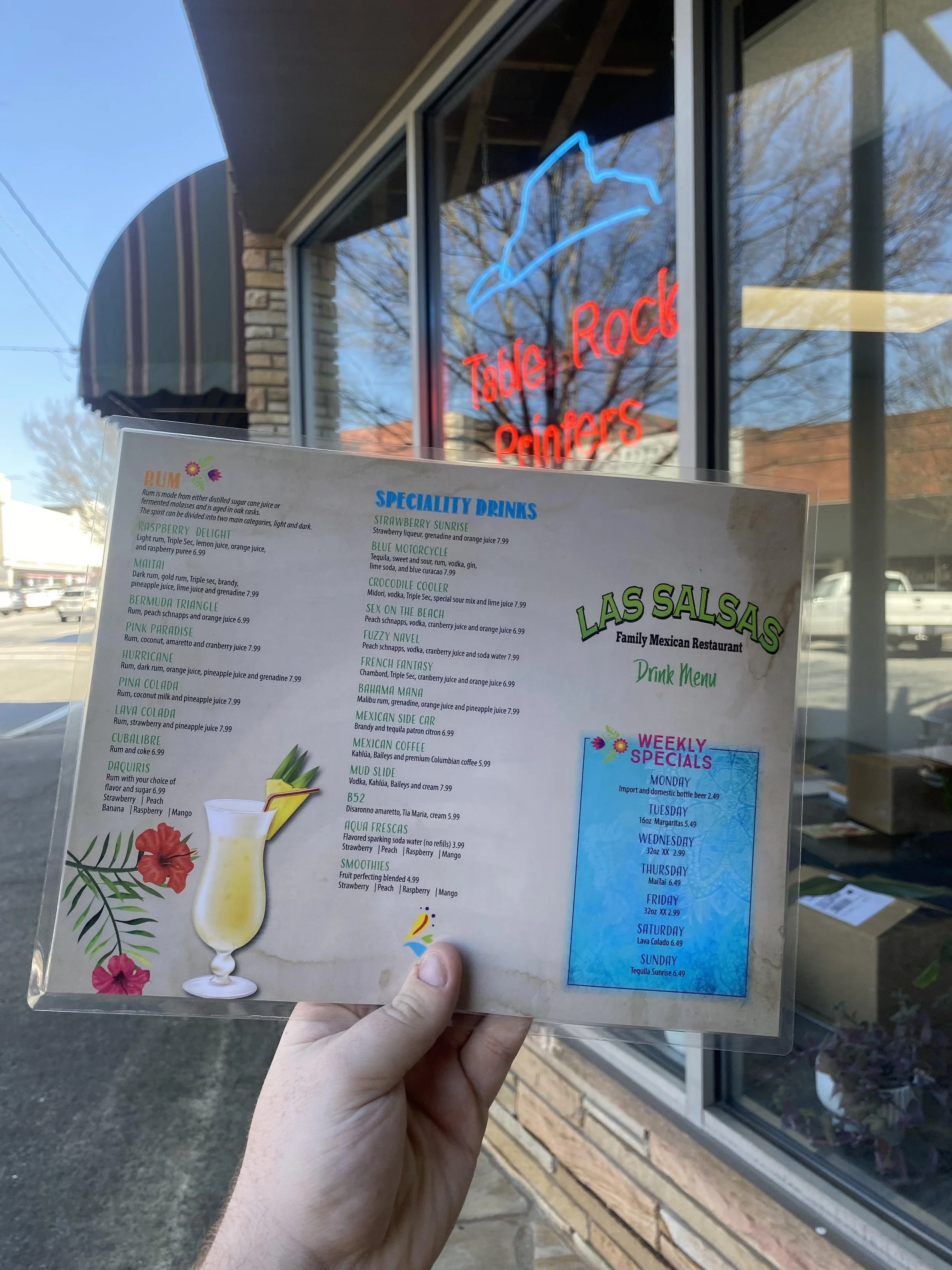 Menus — Table Rock Printers