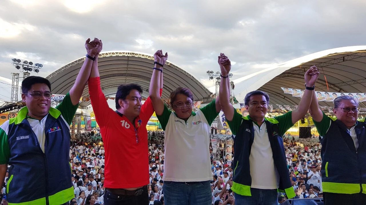 L-R: Former Governor del Rosario, Governor Rodolfo del Rosario, running 2nd district Cong Tony Boy Floreindo and Running 1st District Cong Anthony del Rosario