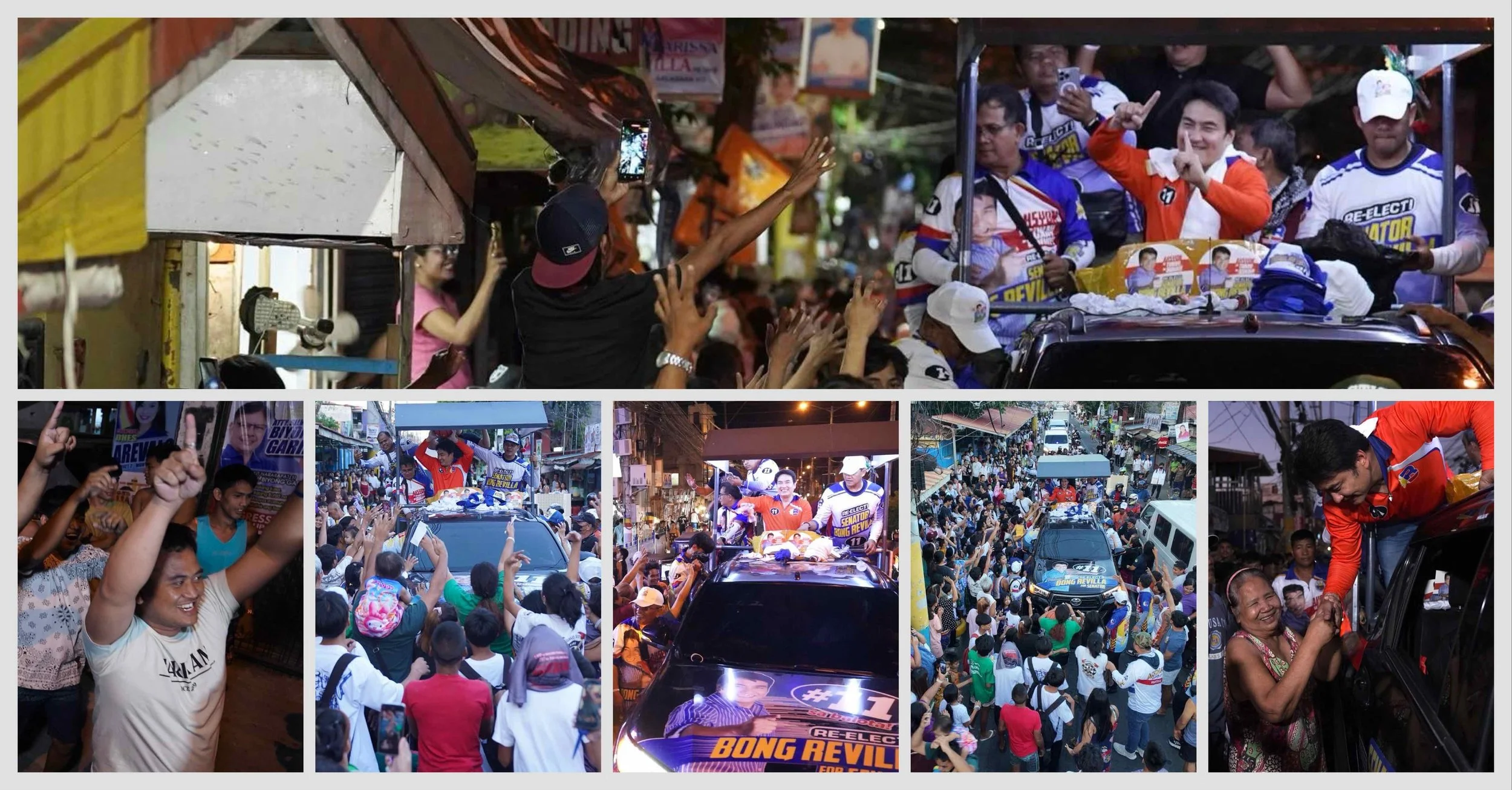 BONG REVILLA BRINGS HIS CAMPAIGN MOTORCADE TO SOUTH NCR