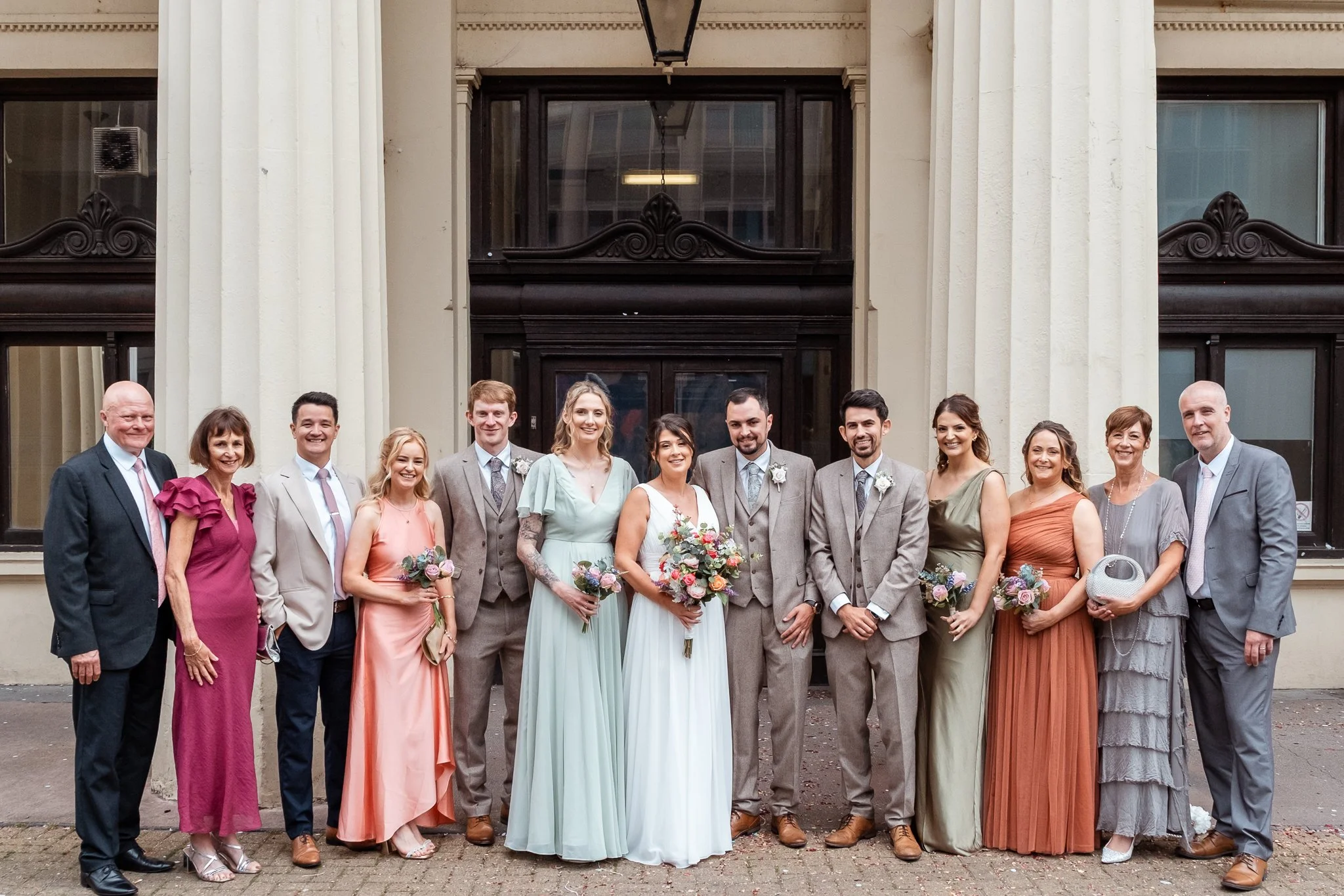 Group photograph outside Brighton Town Hall.