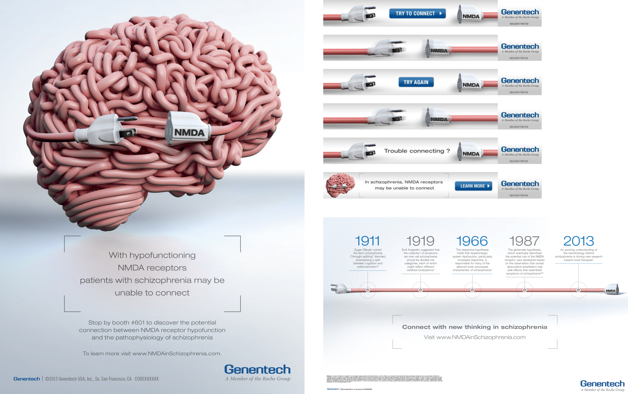 Single-page ad, rich-media banner, and timeline