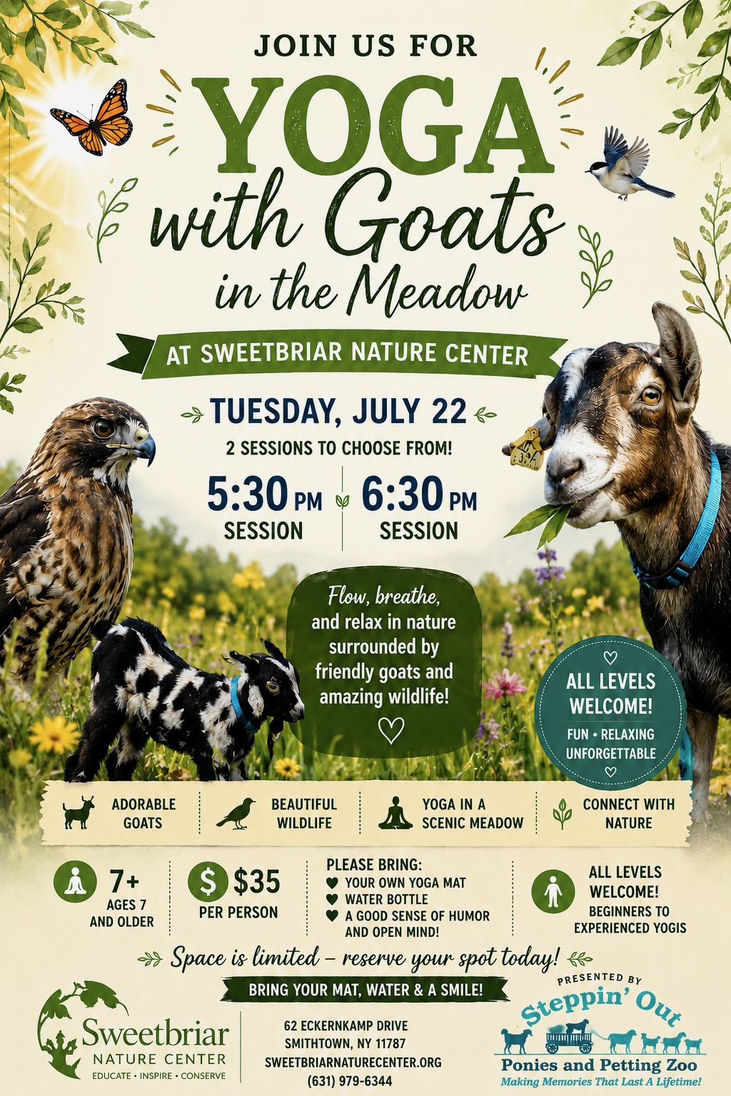 Yoga with Goats in the Meadow