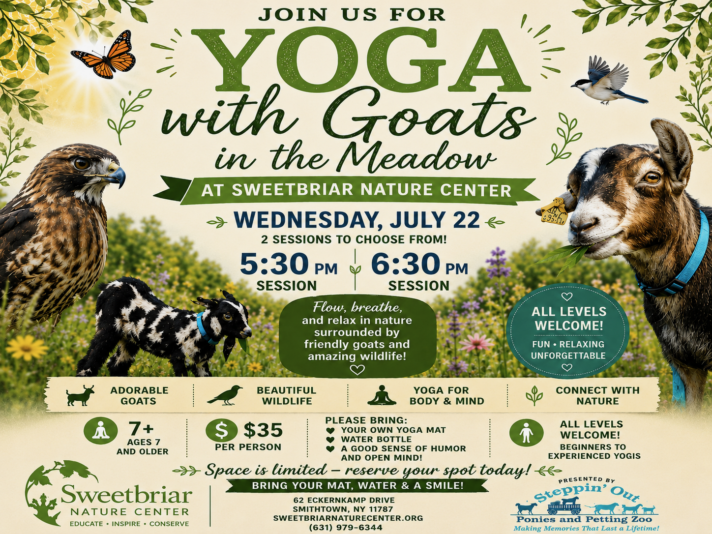 Yoga with Goats in the Meadow
