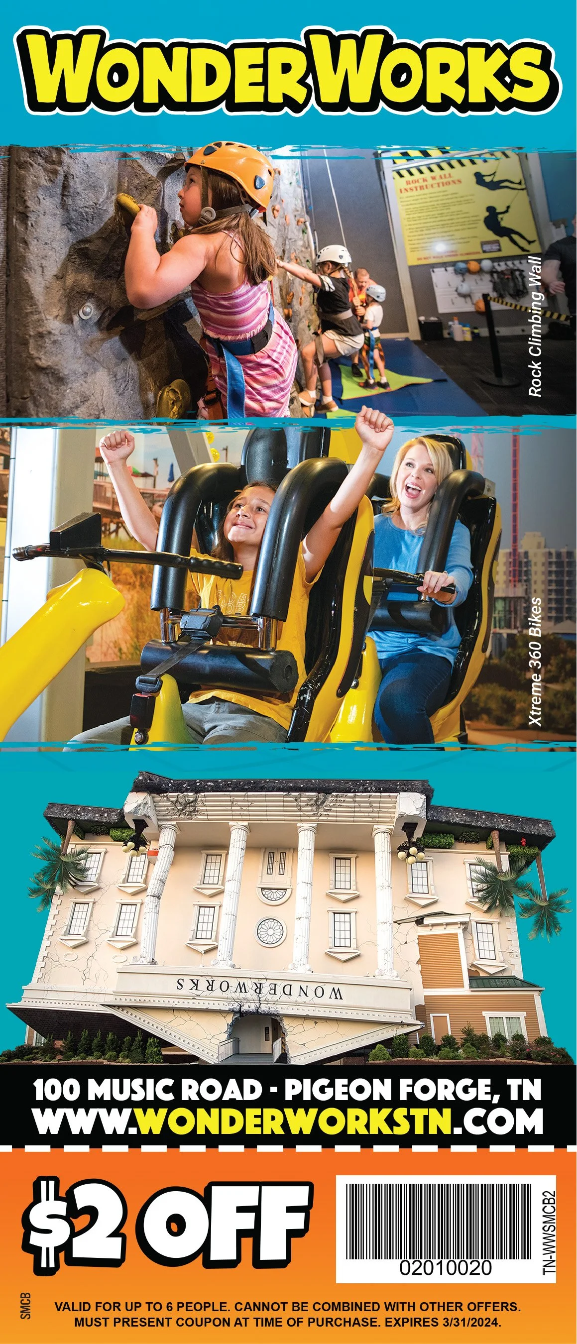 WonderWorks Coupon 2 Off Admission at WonderWorks in Pigeon