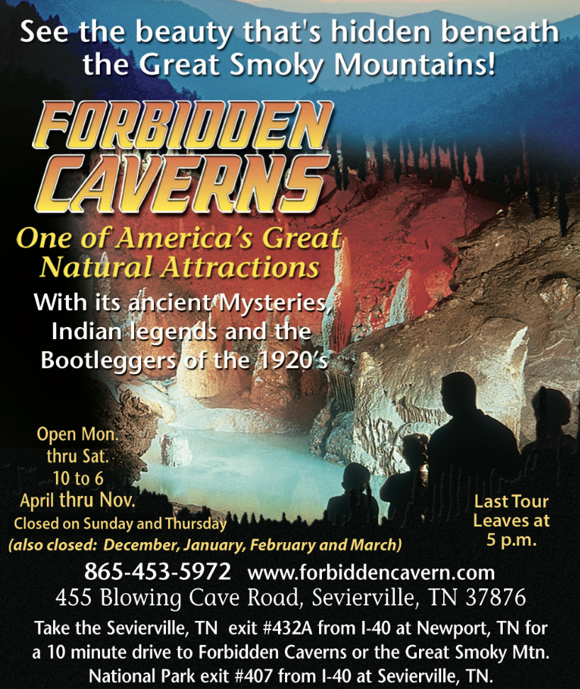 Forbidden Caverns Coupon — Smoky Mountain Coupon Book