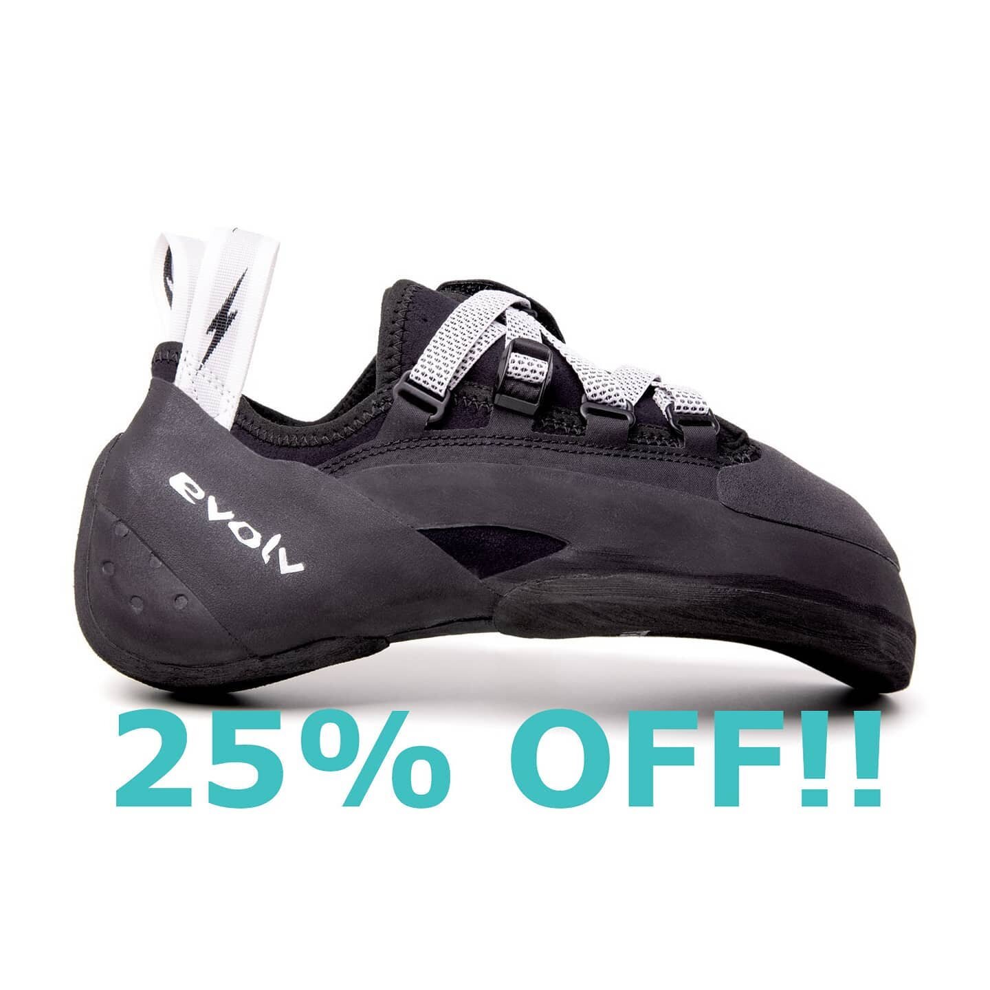 We will put in our fall Evolv shoe order Tuesday October 13th.  25% off any model if you go through us. 

Check out www.evolvsports.com/climbingshoes and let us know what you'd like!!