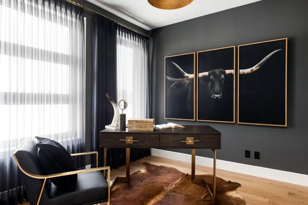 Cozy corners and warm, moody gather spaces.