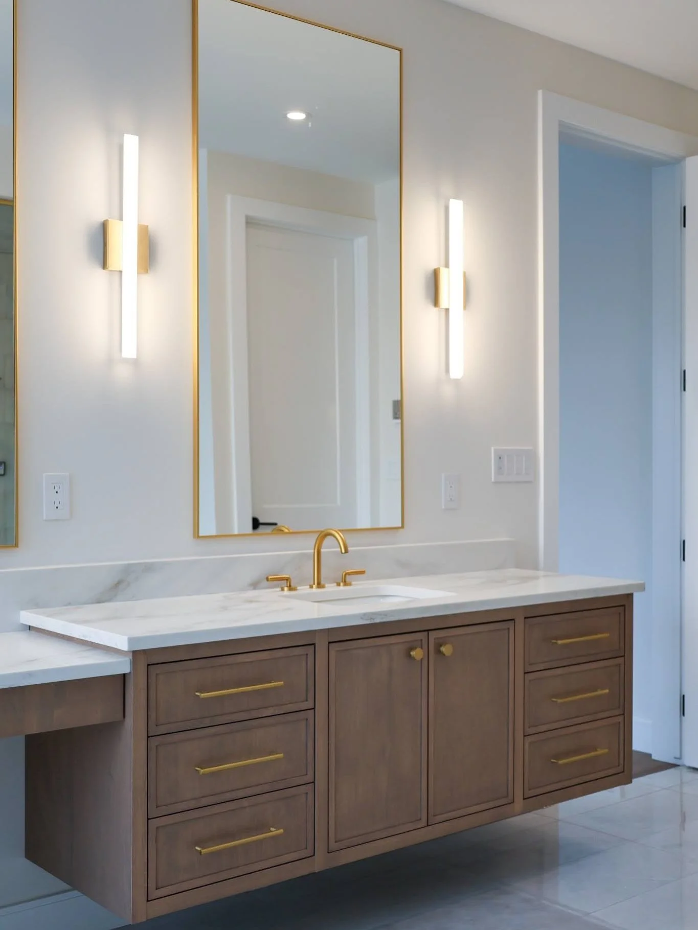 Imagine walking into a bathroom that instantly feels serene. Where the morning sun catches every curated detail just right and functional planning has your every move anticipated and supported.

This is another custom home, beautifully built by Alves