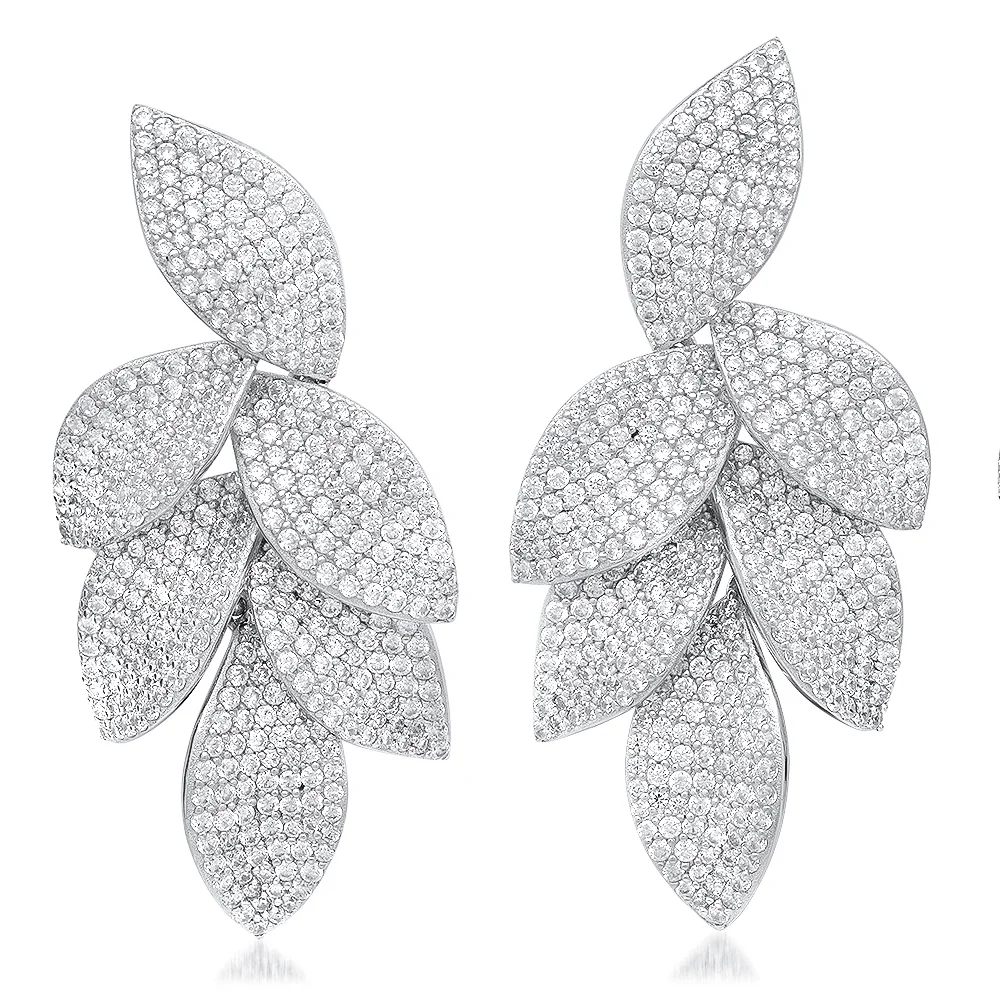 Bloom Pavé Drop Earring