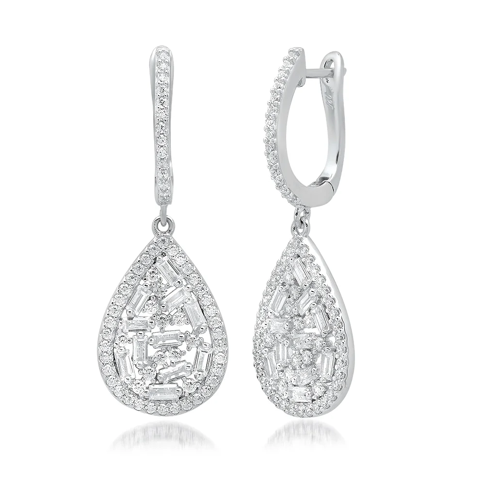 Lucida Mixcut Baguette  Earrings