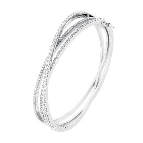 Overlap Pavé Bangle