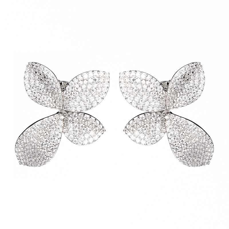 Bloom Pavé Large Stud Earrings
