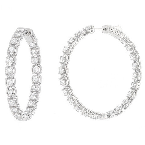 Barroco Diamanté Milgrain Set Hoops