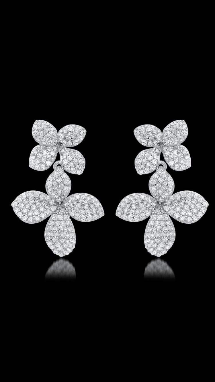 Bloom Diamanté Drop Earrings