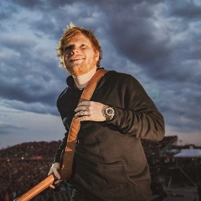 Ed Sheeran wearing an Enicar Ultradive