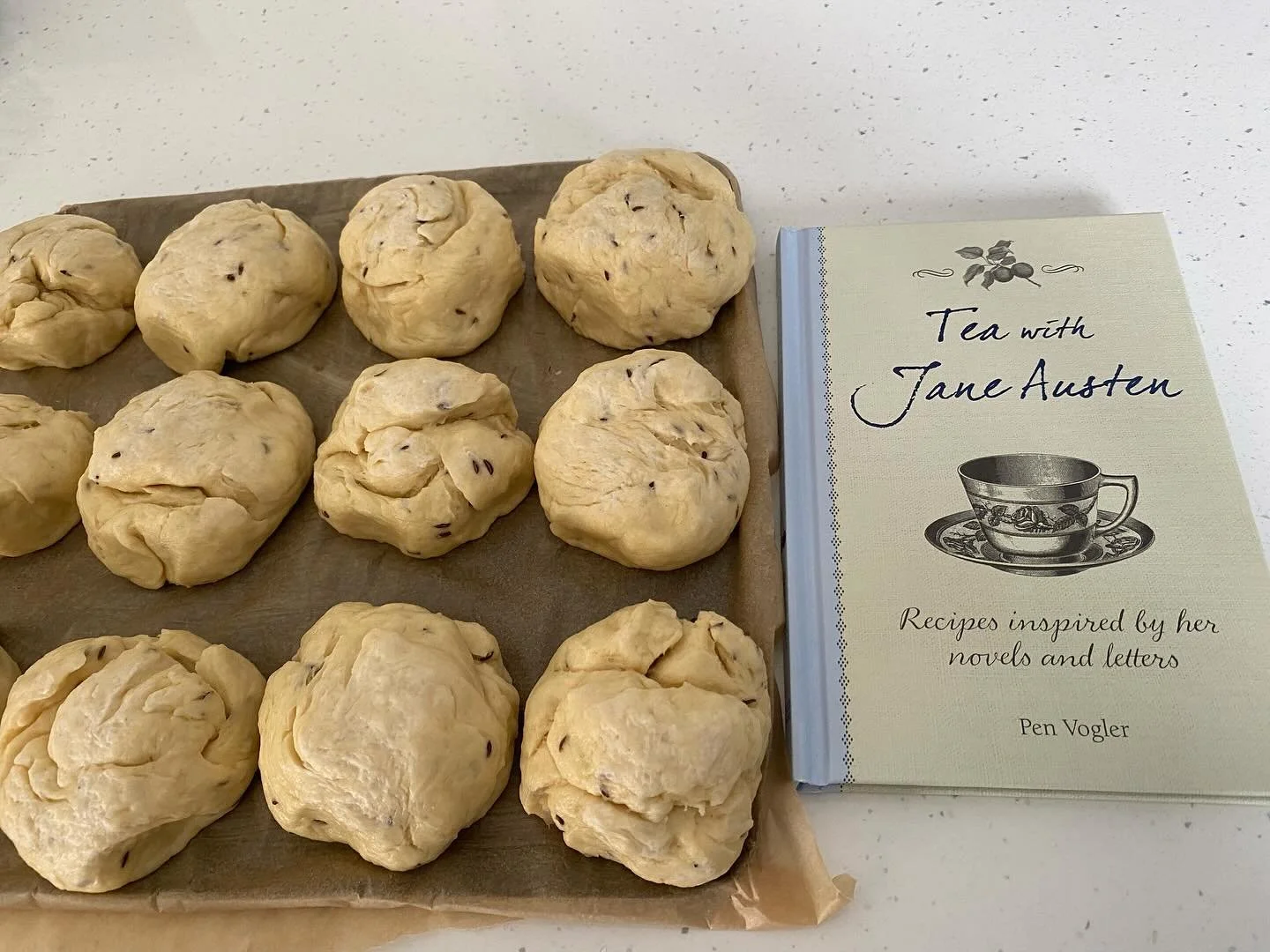 I bought a book on a day out to Lyme Park. Now trying out Bath Buns recipe from 1801 @nt_lymepark