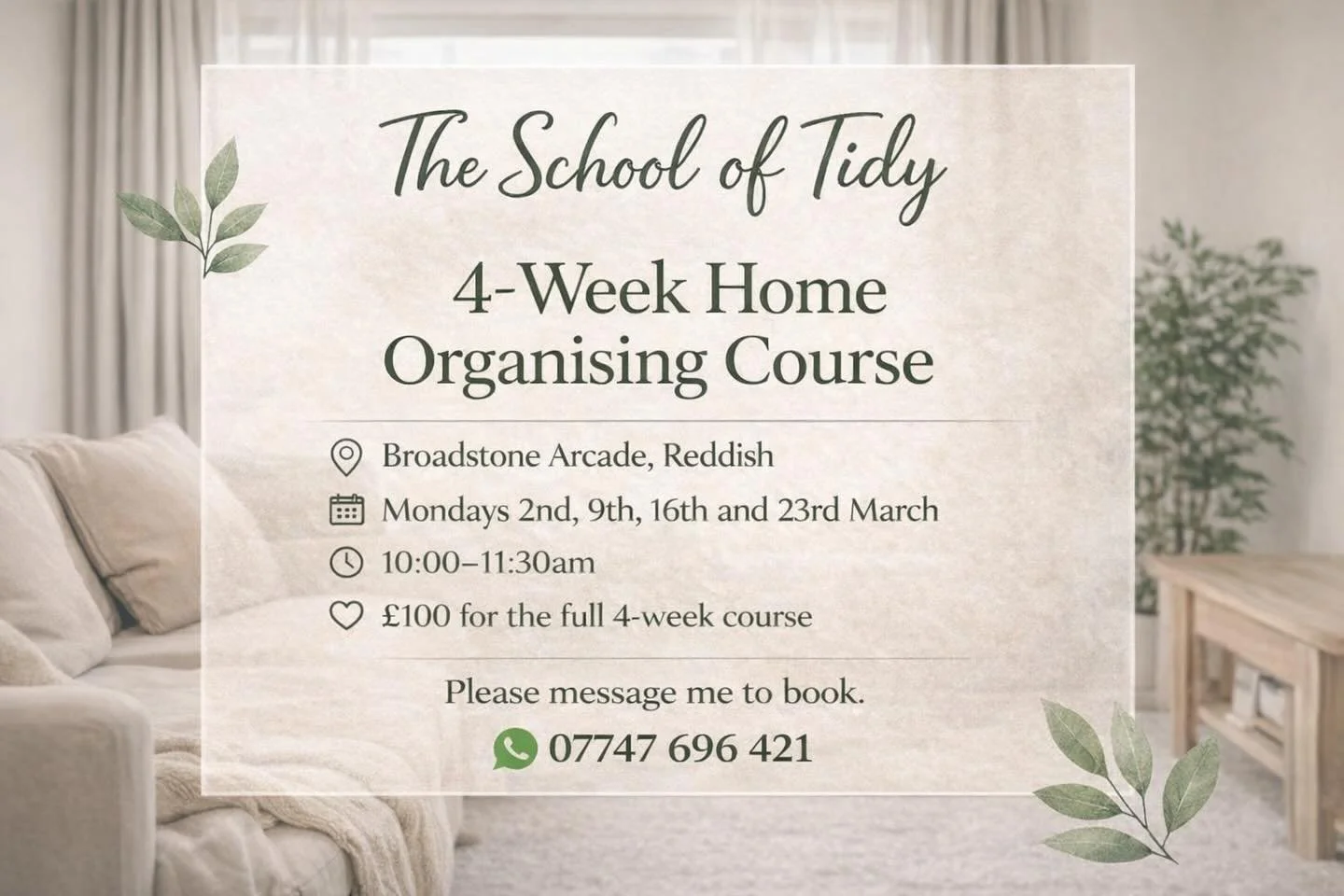 I hope you&rsquo;re enjoying the school holidays &mdash; slower mornings, a change of routine, and hopefully a little time to breathe 🤍

When the children head back to school, many of us feel ready for a gentle reset at home too. The piles that have