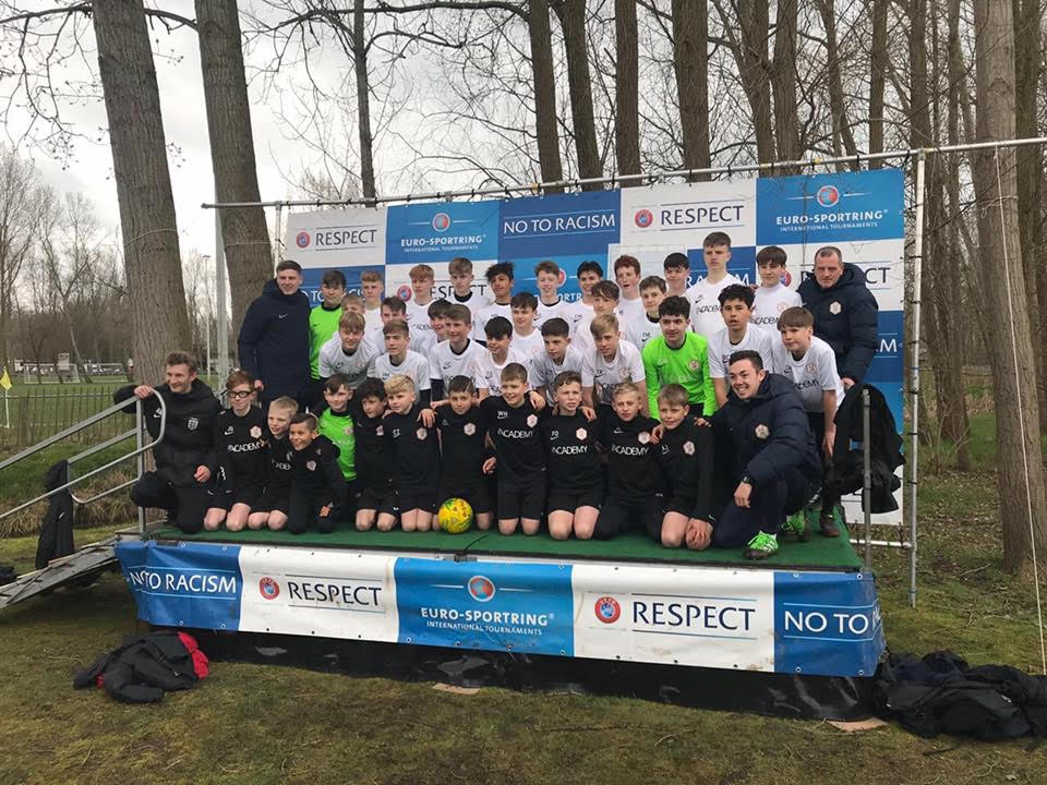 BELGIUM, APRIL 2018 - WE DECIDED TO TAKE OUR U11s, U14s AND U15s. ALL TEAMS WERE UNBEATEN THROUGHOUT THE TOURNAMENT WHICH WAS A GREAT ACHIEVEMENT CONSIDERING PSA WERE THE ONLY ENGLISH TEAM COMPETING. HOWEVER…IN TYPICAL ENGLISH STYLE THE U11s WERE KNOCKED OUT IN THE SEMI-FINAL ON PENALTIES, THE U14s WERE KNOCKED OUT IN THE FINAL ON PENALTIES, AND THE U15s IN THE QUARTER FINALS ON PENALTIES.