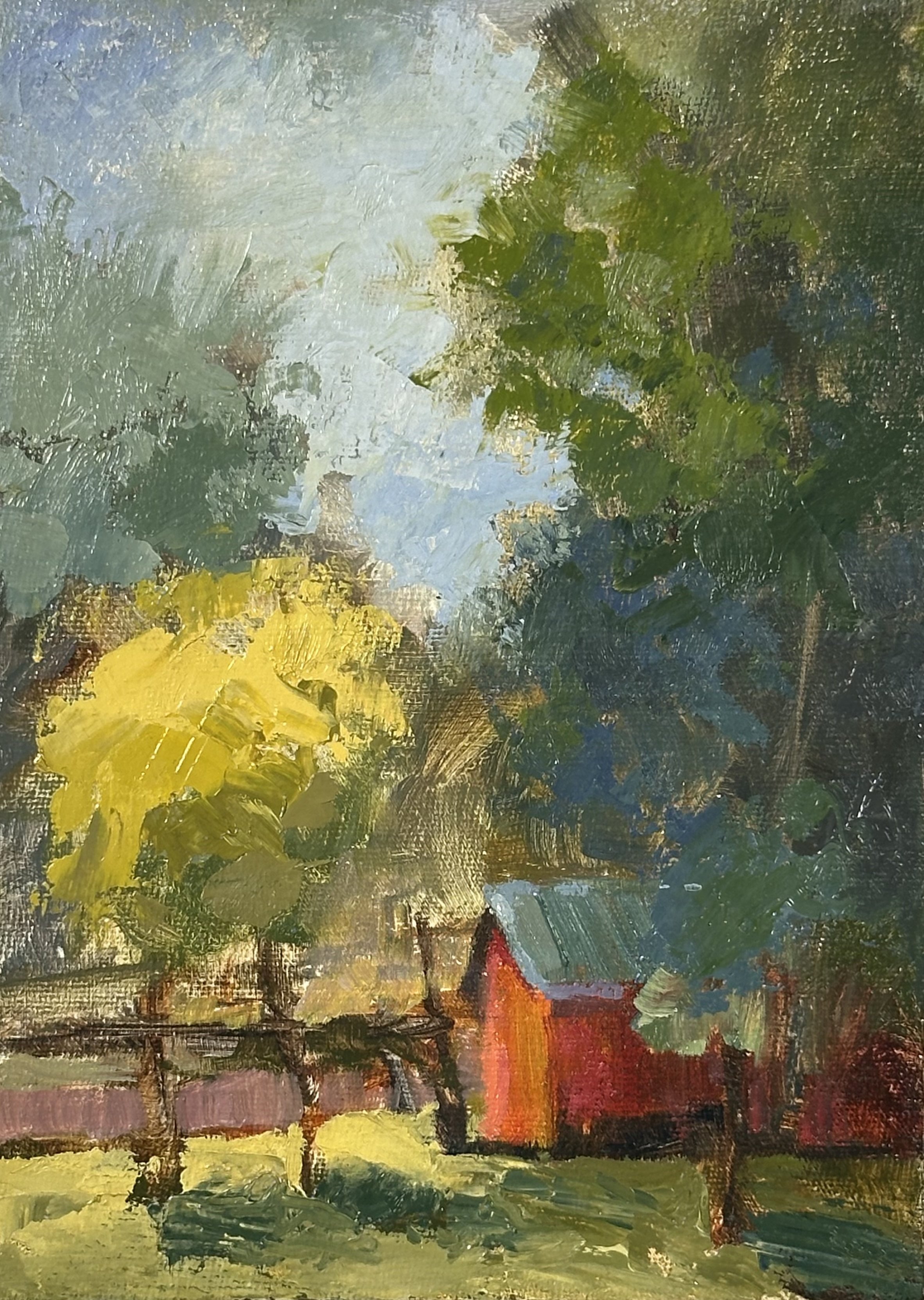 Red Shed High Noon, 5x7, $175.jpeg