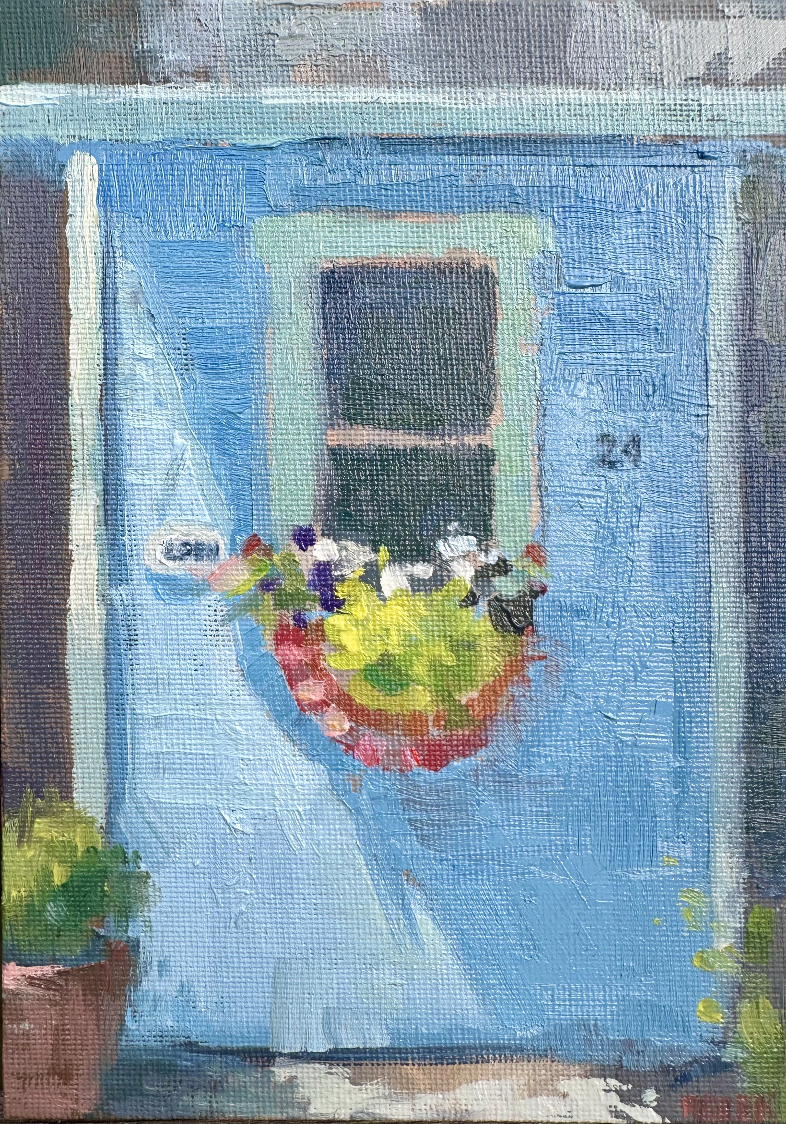 Little Blue House, 5%22x7%22, oil on panel, $175.jpeg