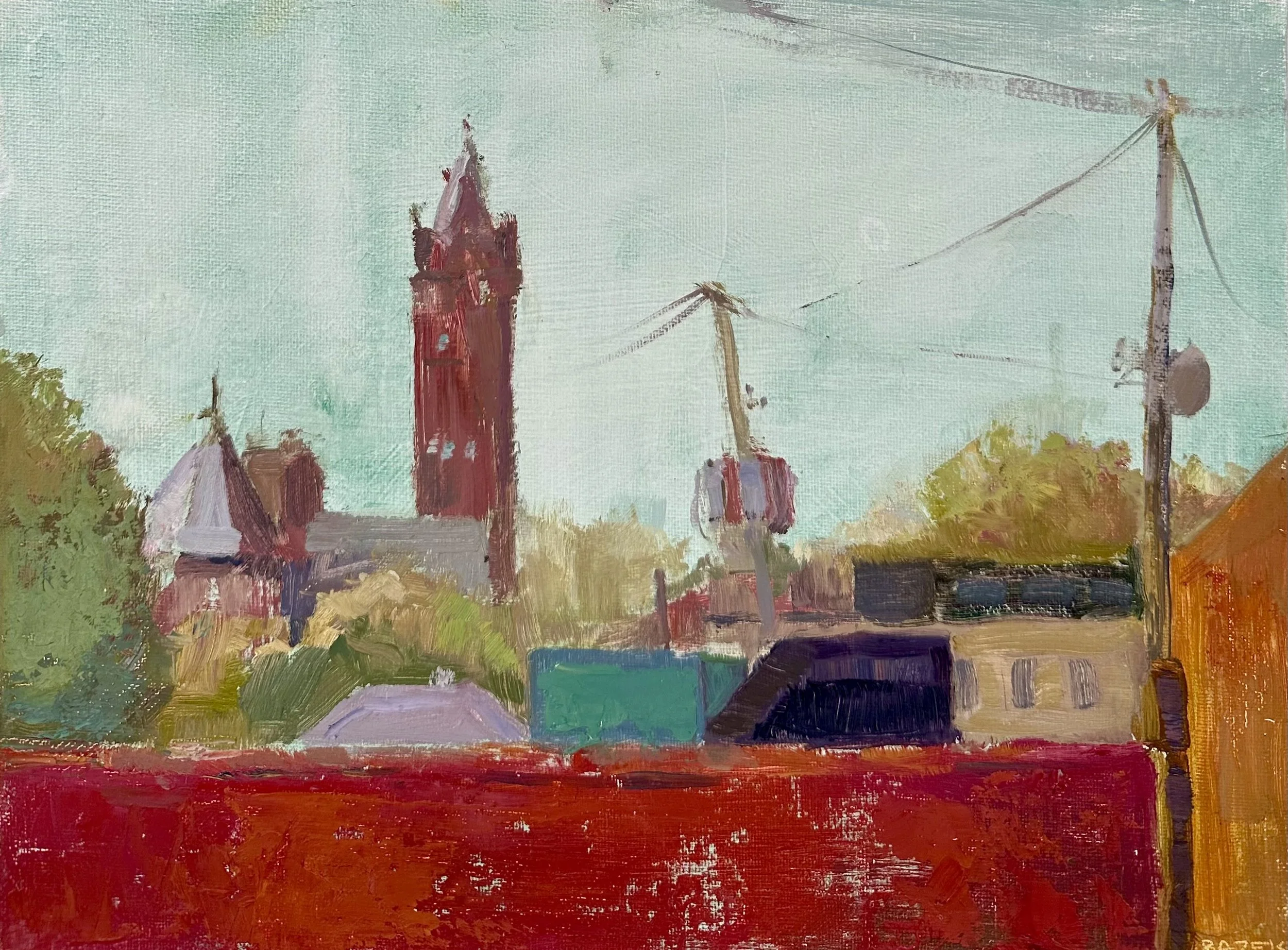 Delaware City Scape, Ohio, 9x12, $275, Oil on panel, framed.jpeg