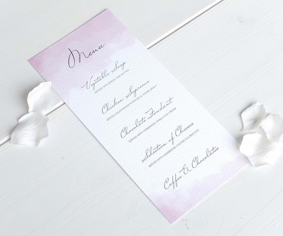 Watercolour Collection - Menu