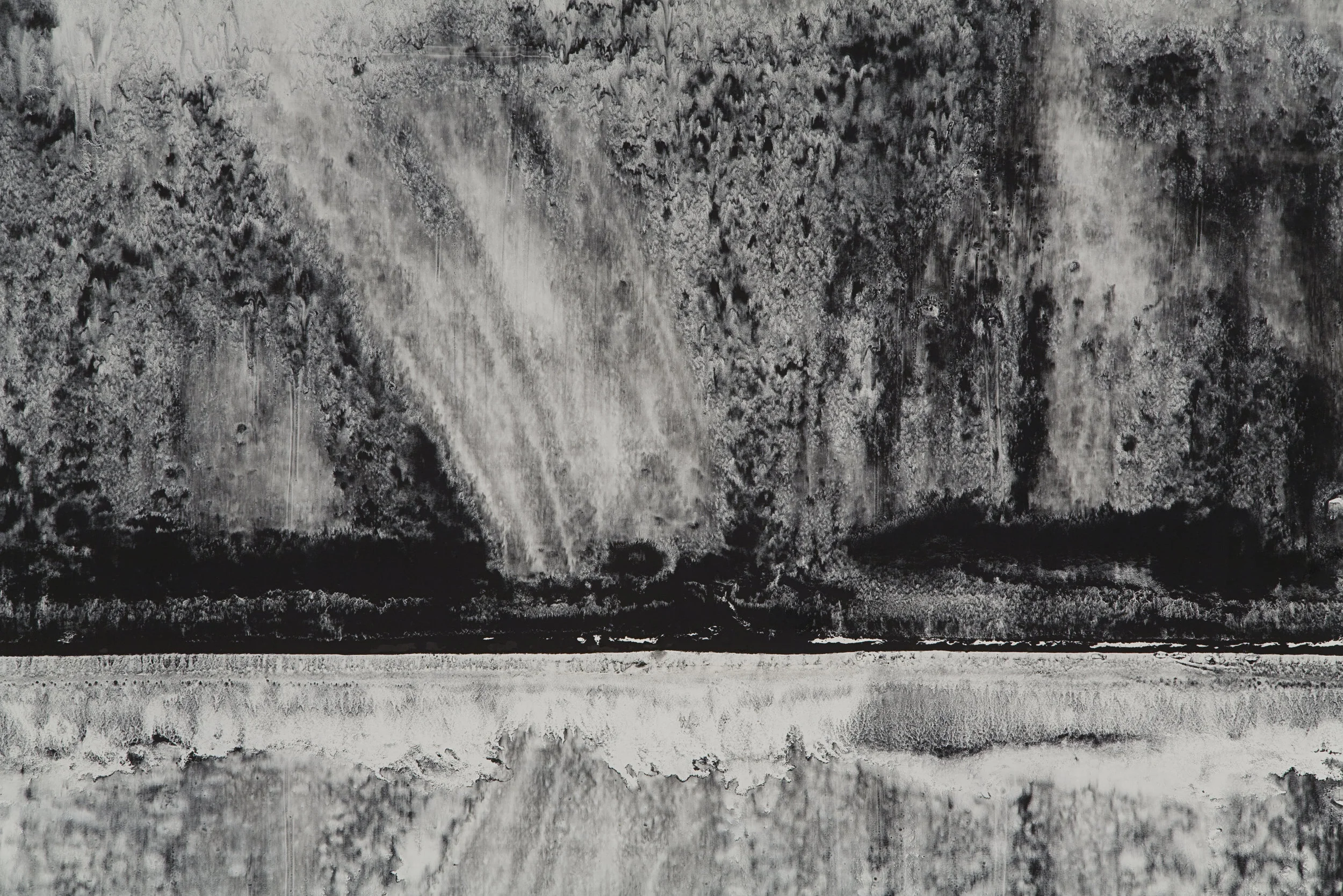 Marine, Aurore (détail), 2010 pigment sur papier 121,9 cm x 152,4 cm