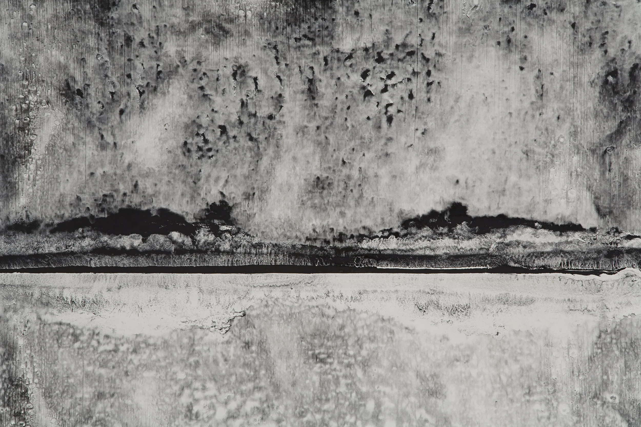 Marine, Averses (détail), 2010 pigment sur papier 121,9 cm x 152,4 cm
