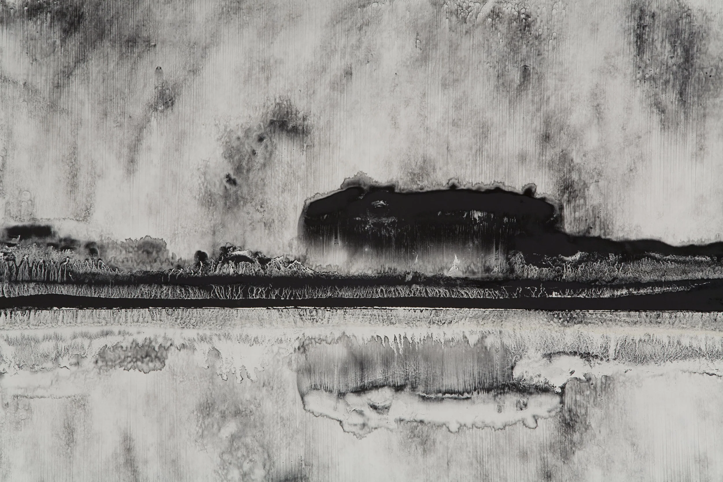 Marine, Orage (détail), 2010 pigment sur papier 121,9 cm x 152,4 cm