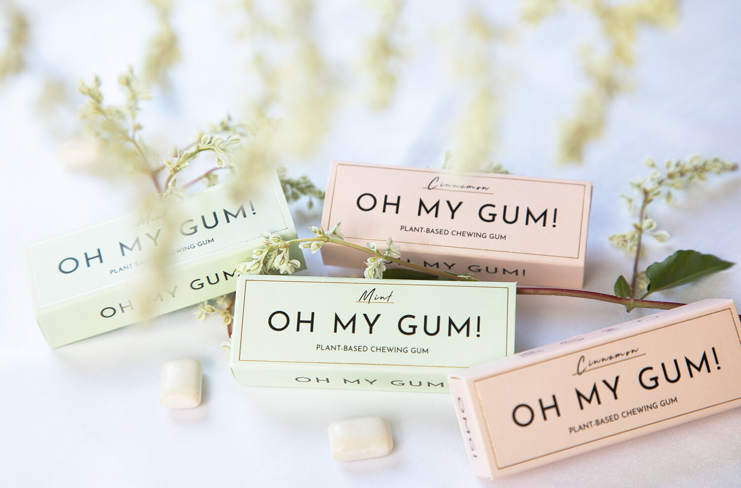 OH MY GUM! is plastic-free and plant-based chewing gum made with chicle