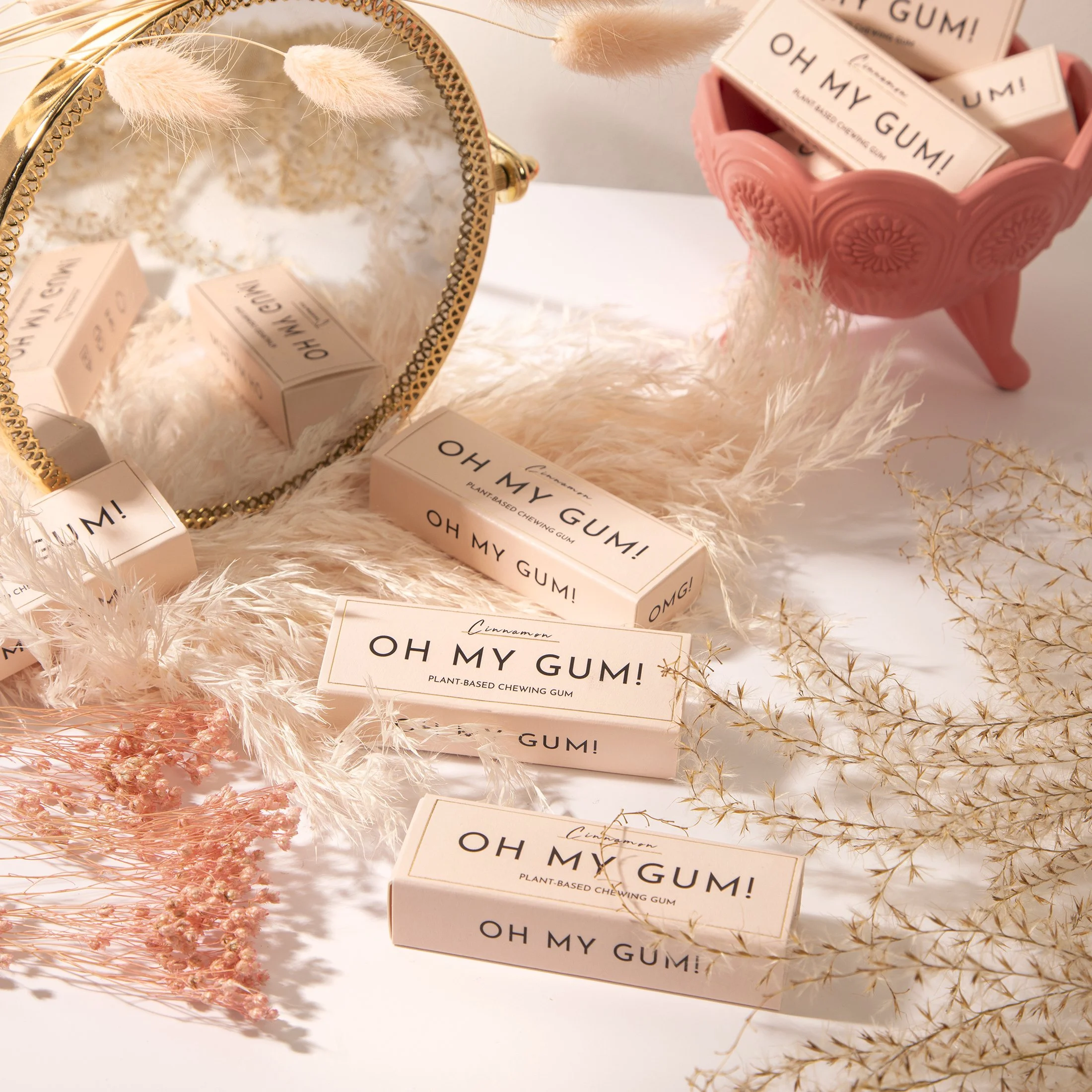 Natural Sugarfree Cinnamon Chewing Gum — OH MY GUM!