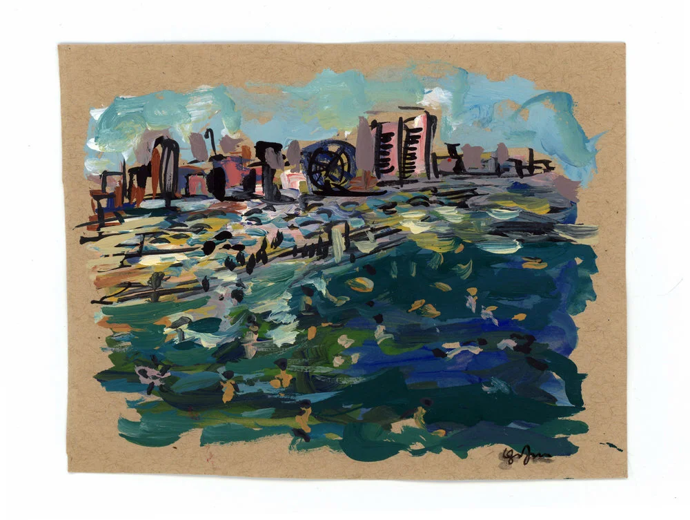 Cone Island Swimmers from the Pier