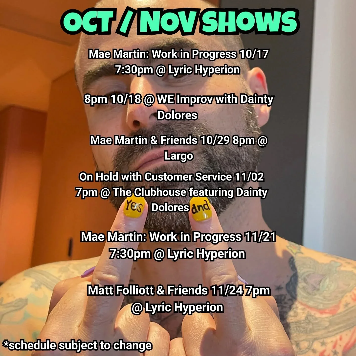 If you're in LA, come out to a comedy show!
.
.
.
.
#comedy #improv #livecomedy #LA