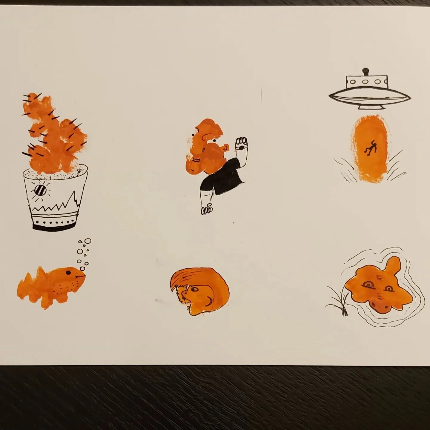 Paint splodges by @hooraymae 
Doodles by me