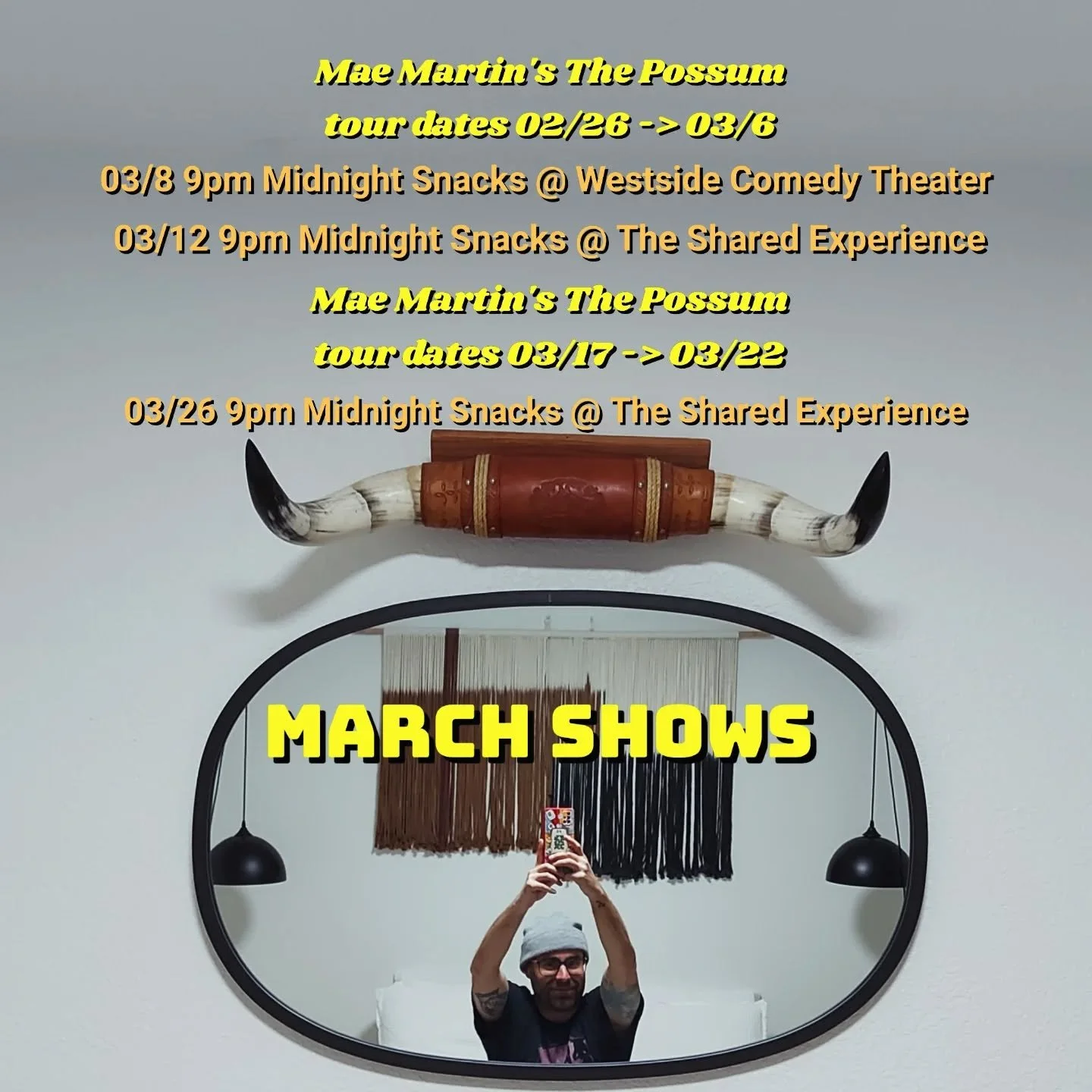 Come see a comedy show on the road or in LA! 
*click linktree for ticket info