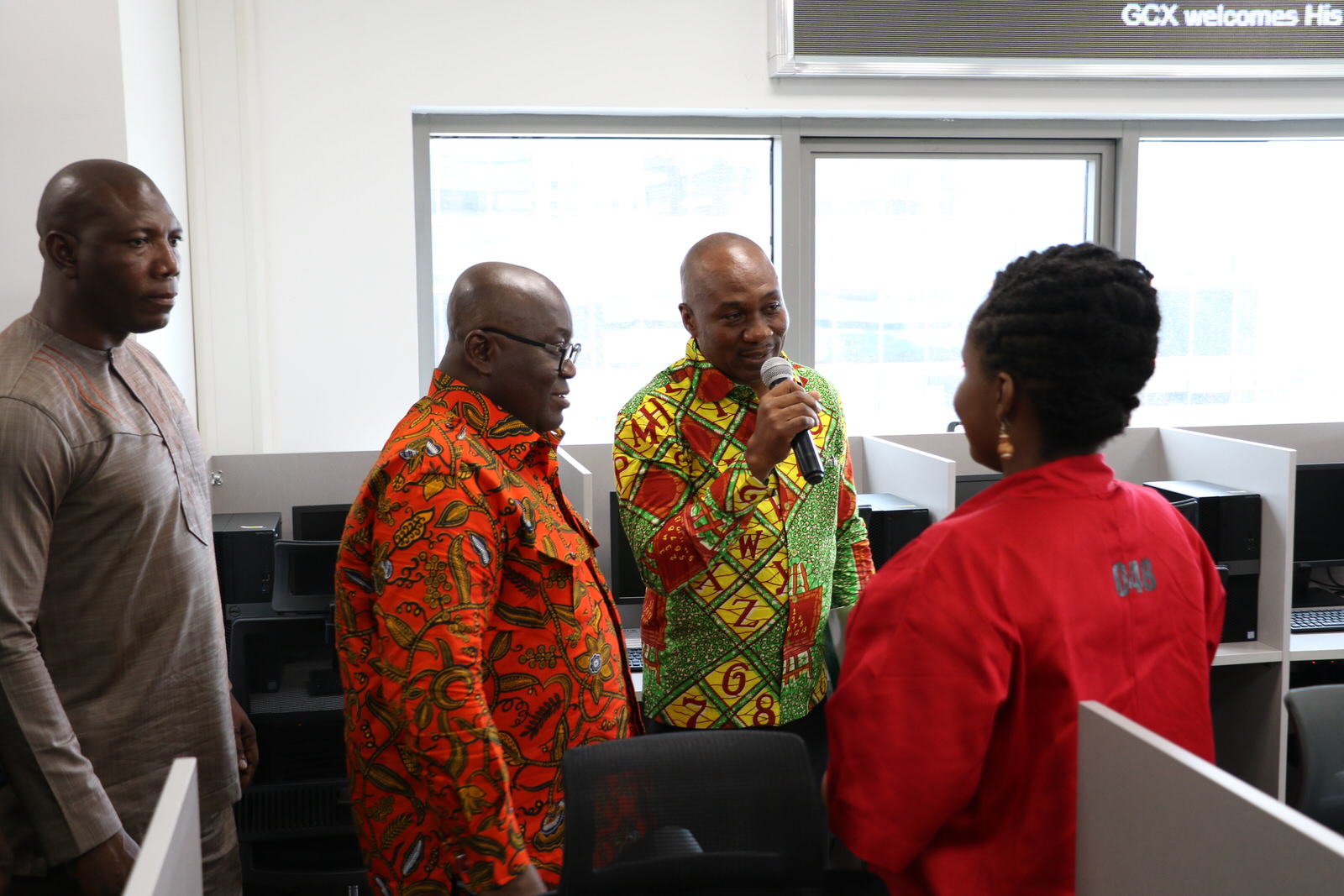 H.E Nana Akuffo Addo being introduced to trader by the Gcx CEO Alfah Khadri.JPG