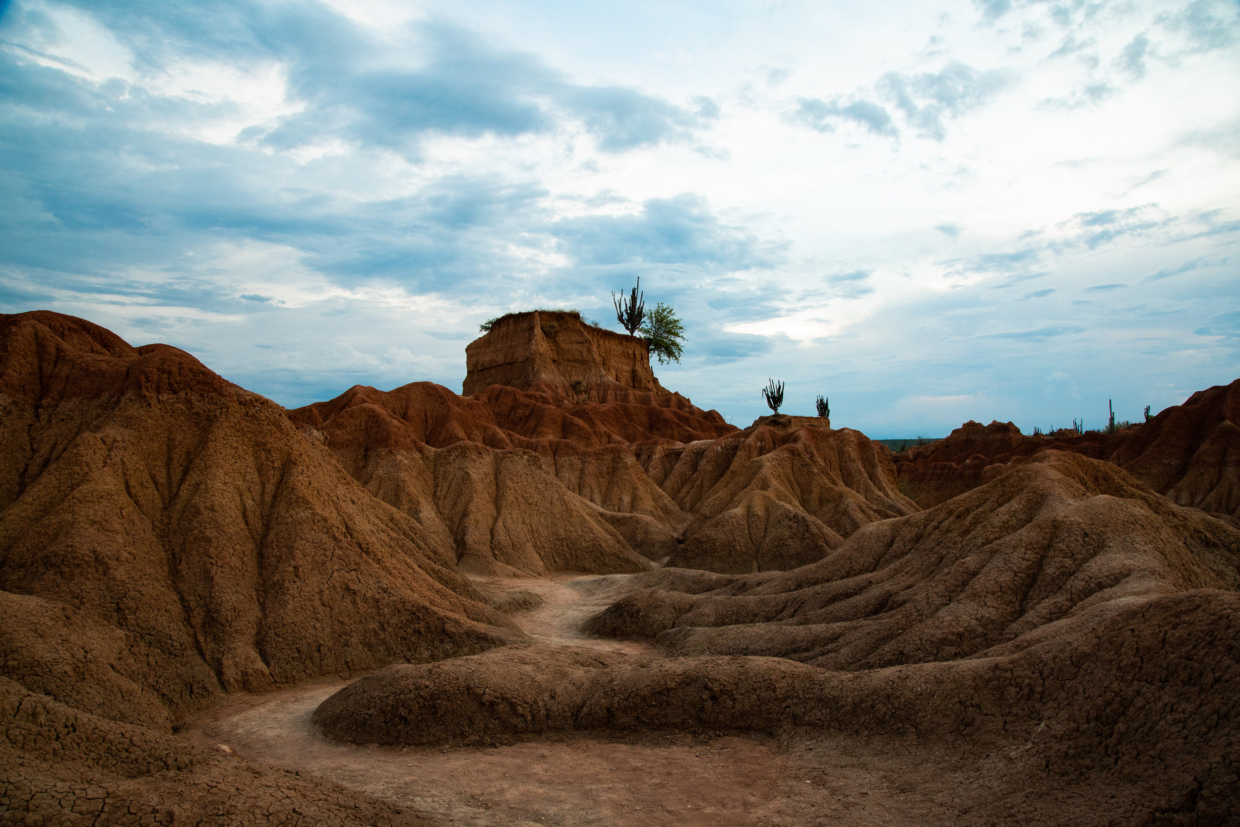 Camino del desierto rojo