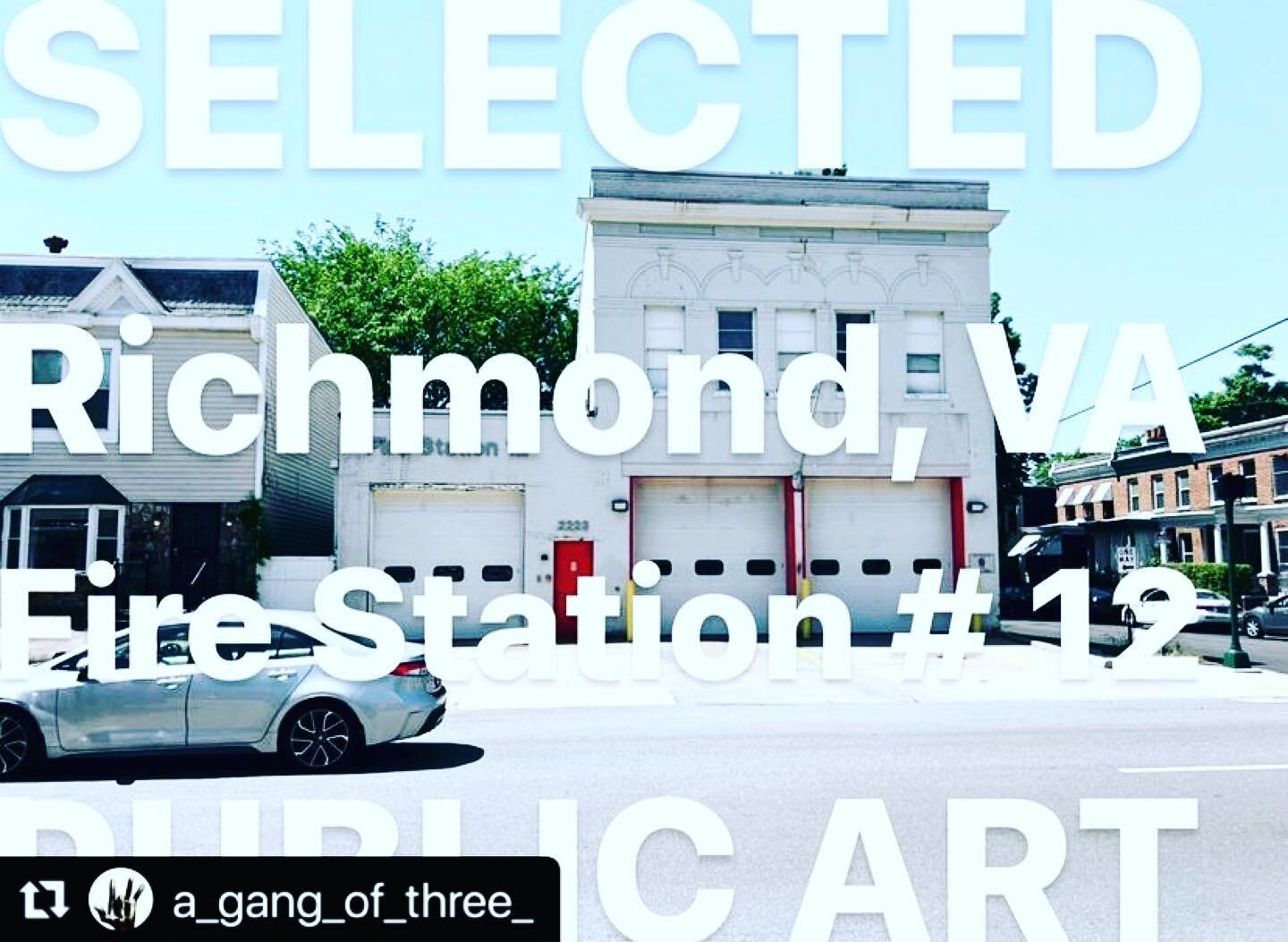 👀 I&rsquo;m looking forward to collaborating with @a_gang_of_three_ and creating artwork dedicated to to the neighborhood that Fire Station #12 has served for decades. Our creative work will be permanent fixtures to the new fire station, constructed